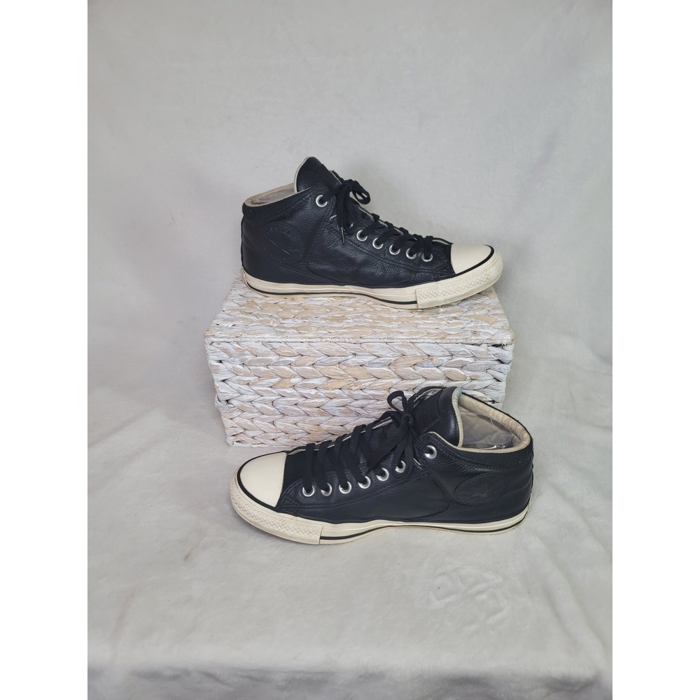 Converse All Star Y2K Skate Hi Leather Sneakers Grunge Black Size 8 Men 10 Woman